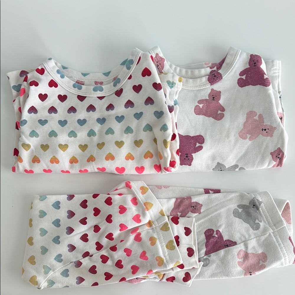 GAP Kids Heart and Bear Pajama bundle organic cotton